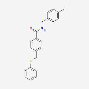 molecular formula C22H21NOS B5709809 N-(4-methylbenzyl)-4-[(phenylthio)methyl]benzamide 