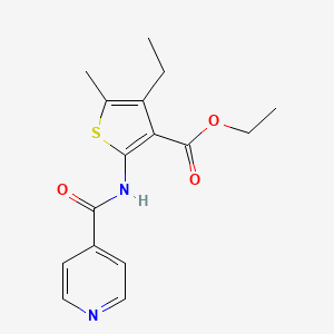 ETHYL 4-ETHYL-5-METHYL-2-[(4-PYRIDYLCARBONYL)AMINO]-3-THIOPHENECARBOXYLATE