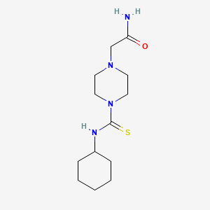 molecular formula C13H24N4OS B5709829 2-{4-[(cyclohexylamino)carbonothioyl]-1-piperazinyl}acetamide 