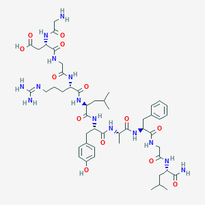 molecular formula C49H74N14O13 B570984 H-Gly-asp-gly-arg-leu-tyr-ala-phe-gly-leu-NH2 CAS No. 123338-11-4