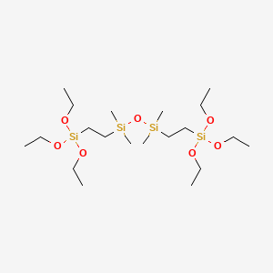 molecular formula C20H50O7Si4 B570985 1,3-Bis(triethoxysilylethyl)tetramethyldisiloxane CAS No. 117680-21-4