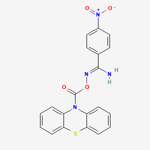 molecular formula C20H14N4O4S B5709852 4-nitro-N'-[(10H-phenothiazin-10-ylcarbonyl)oxy]benzenecarboximidamide 