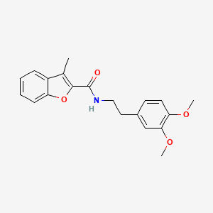 molecular formula C20H21NO4 B5709855 N-[2-(3,4-dimethoxyphenyl)ethyl]-3-methyl-1-benzofuran-2-carboxamide 