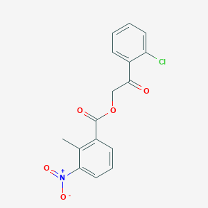 molecular formula C16H12ClNO5 B5709880 2-(2-chlorophenyl)-2-oxoethyl 2-methyl-3-nitrobenzoate 