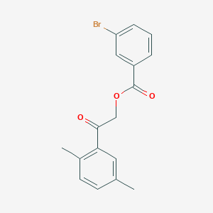 molecular formula C17H15BrO3 B5709885 2-(2,5-dimethylphenyl)-2-oxoethyl 3-bromobenzoate 