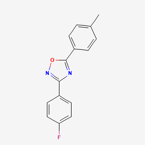molecular formula C15H11FN2O B5709890 3-(4-fluorophenyl)-5-(4-methylphenyl)-1,2,4-oxadiazole 