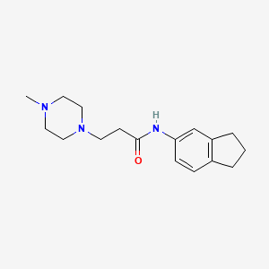 molecular formula C17H25N3O B5709916 N-(2,3-dihydro-1H-inden-5-yl)-3-(4-methyl-1-piperazinyl)propanamide 
