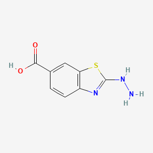 B570992 2-Hydrazino-benzothiazole-6-carboxylic acid CAS No. 117342-15-1