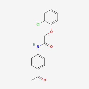 molecular formula C16H14ClNO3 B5709920 N-(4-acetylphenyl)-2-(2-chlorophenoxy)acetamide 