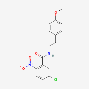 molecular formula C16H15ClN2O4 B5709926 5-chloro-N-[2-(4-methoxyphenyl)ethyl]-2-nitrobenzamide 