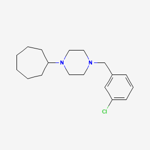 molecular formula C18H27ClN2 B5709934 1-(3-chlorobenzyl)-4-cycloheptylpiperazine 