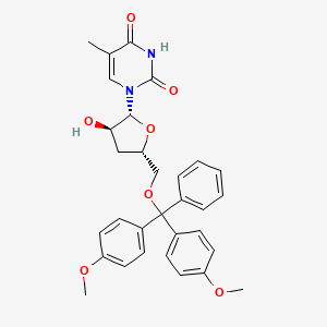 molecular formula C31H32N2O7 B570994 3'-脱氧-5'-O-(二甲氧基三苯甲基)-5-甲基尿苷 CAS No. 114551-15-4