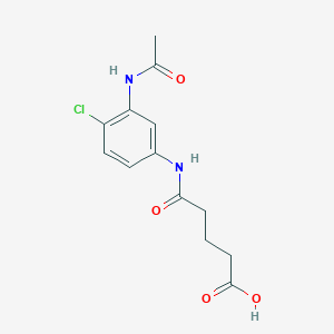 5-{[3-(acetylamino)-4-chlorophenyl]amino}-5-oxopentanoic acid