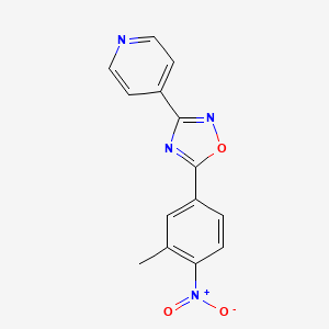 molecular formula C14H10N4O3 B5709953 4-[5-(3-methyl-4-nitrophenyl)-1,2,4-oxadiazol-3-yl]pyridine 