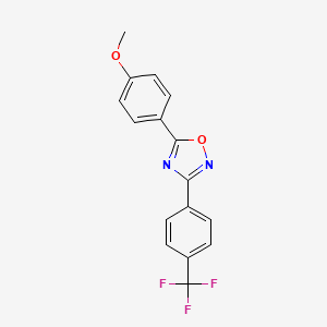 molecular formula C16H11F3N2O2 B5709983 5-(4-methoxyphenyl)-3-[4-(trifluoromethyl)phenyl]-1,2,4-oxadiazole 