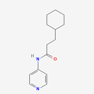 molecular formula C14H20N2O B5709991 3-cyclohexyl-N-4-pyridinylpropanamide 