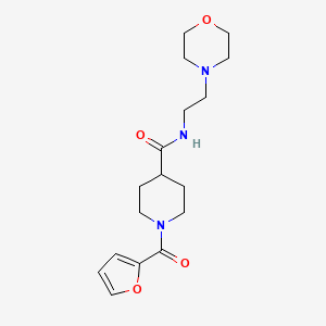 molecular formula C17H25N3O4 B5710004 1-(2-furoyl)-N-(2-morpholin-4-ylethyl)piperidine-4-carboxamide 