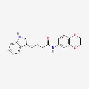 molecular formula C20H20N2O3 B5710009 N-(2,3-dihydro-1,4-benzodioxin-6-yl)-4-(1H-indol-3-yl)butanamide 