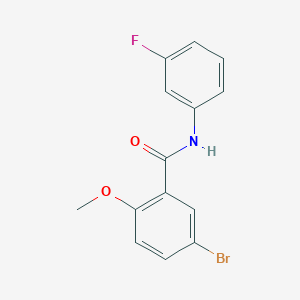 molecular formula C14H11BrFNO2 B5710030 5-bromo-N-(3-fluorophenyl)-2-methoxybenzamide 