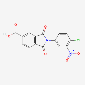 molecular formula C15H7ClN2O6 B5710033 2-(4-chloro-3-nitrophenyl)-1,3-dioxo-5-isoindolinecarboxylic acid 