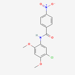 molecular formula C15H13ClN2O5 B5710048 N-(5-chloro-2,4-dimethoxyphenyl)-4-nitrobenzamide 