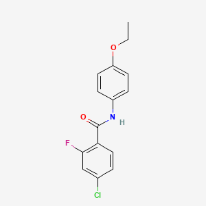molecular formula C15H13ClFNO2 B5710054 4-chloro-N-(4-ethoxyphenyl)-2-fluorobenzamide 