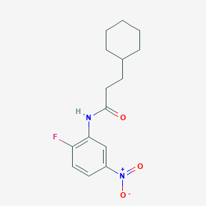 3-cyclohexyl-N-(2-fluoro-5-nitrophenyl)propanamide