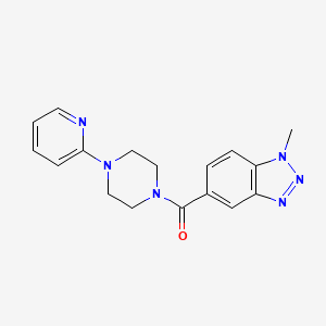 molecular formula C17H18N6O B5710067 1-methyl-5-{[4-(2-pyridinyl)-1-piperazinyl]carbonyl}-1H-1,2,3-benzotriazole 