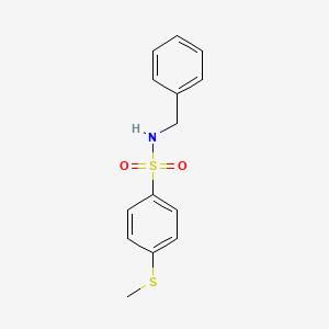 molecular formula C14H15NO2S2 B5710075 N-benzyl-4-(methylthio)benzenesulfonamide 