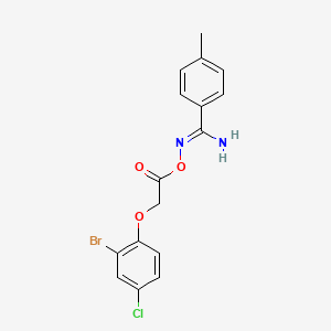 N'-{[(2-bromo-4-chlorophenoxy)acetyl]oxy}-4-methylbenzenecarboximidamide