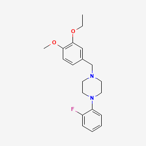 molecular formula C20H25FN2O2 B5710110 1-(3-ethoxy-4-methoxybenzyl)-4-(2-fluorophenyl)piperazine 