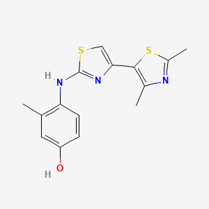 molecular formula C15H15N3OS2 B5710117 4-[(2',4'-dimethyl-4,5'-bi-1,3-thiazol-2-yl)amino]-3-methylphenol 
