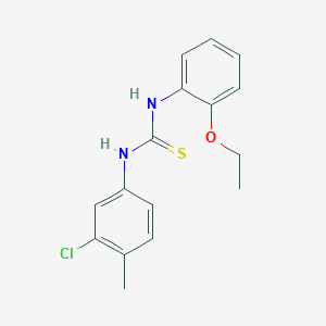 molecular formula C16H17ClN2OS B5710123 N-(3-chloro-4-methylphenyl)-N'-(2-ethoxyphenyl)thiourea 