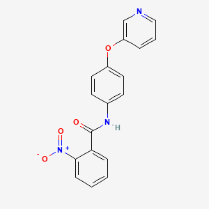 molecular formula C18H13N3O4 B5710137 2-nitro-N-[4-(3-pyridinyloxy)phenyl]benzamide 