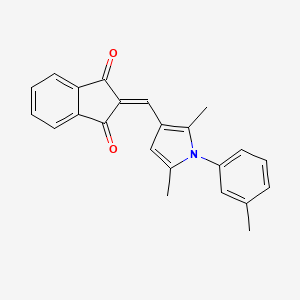 molecular formula C23H19NO2 B5710139 2-{[2,5-dimethyl-1-(3-methylphenyl)-1H-pyrrol-3-yl]methylene}-1H-indene-1,3(2H)-dione 
