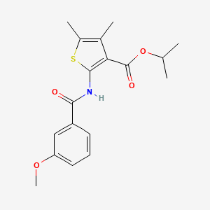 molecular formula C18H21NO4S B5710149 isopropyl 2-[(3-methoxybenzoyl)amino]-4,5-dimethyl-3-thiophenecarboxylate 