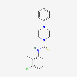 molecular formula C18H20ClN3S B5710157 N-(3-chloro-2-methylphenyl)-4-phenyl-1-piperazinecarbothioamide 