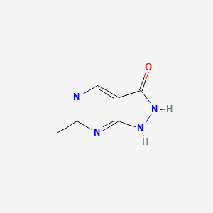 molecular formula C6H6N4O B571018 6-methyl-1H-pyrazolo[3,4-d]pyrimidin-3(2H)-one CAS No. 120267-07-4
