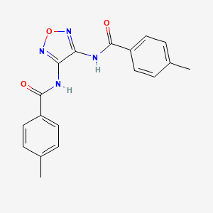 molecular formula C18H16N4O3 B5710180 N,N'-1,2,5-oxadiazole-3,4-diylbis(4-methylbenzamide) 