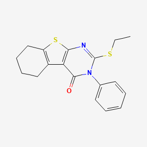 molecular formula C18H18N2OS2 B5710183 2-(ethylthio)-3-phenyl-5,6,7,8-tetrahydro[1]benzothieno[2,3-d]pyrimidin-4(3H)-one 