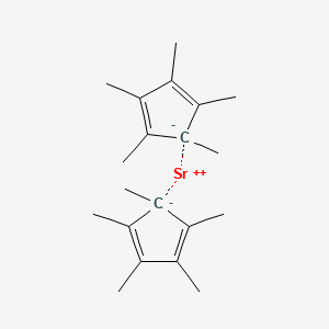 molecular formula C20H30Sr B571019 Bis(1,2,3,4,5-pentamethylcyclopenta-2,4-dien-1-yl)strontium CAS No. 112379-48-3