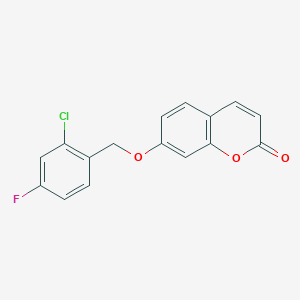 molecular formula C16H10ClFO3 B5710199 7-[(2-chloro-4-fluorobenzyl)oxy]-2H-chromen-2-one 