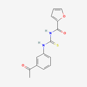 molecular formula C14H12N2O3S B5710207 N-{[(3-acetylphenyl)amino]carbonothioyl}-2-furamide 
