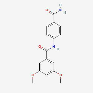 molecular formula C16H16N2O4 B5710211 N-[4-(aminocarbonyl)phenyl]-3,5-dimethoxybenzamide 