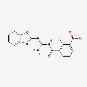 molecular formula C16H13N5O4 B5710232 N-[amino(1,3-benzoxazol-2-ylamino)methylene]-2-methyl-3-nitrobenzamide 