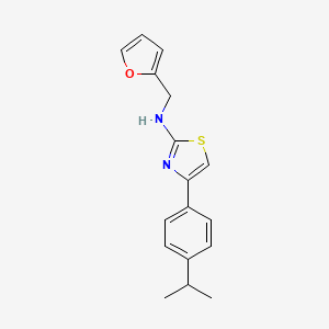 molecular formula C17H18N2OS B5710234 N-(2-furylmethyl)-4-(4-isopropylphenyl)-1,3-thiazol-2-amine 