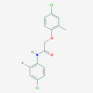 molecular formula C15H12Cl2FNO2 B5710241 N-(4-chloro-2-fluorophenyl)-2-(4-chloro-2-methylphenoxy)acetamide 