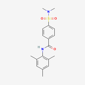 molecular formula C18H22N2O3S B5710249 4-[(dimethylamino)sulfonyl]-N-mesitylbenzamide 