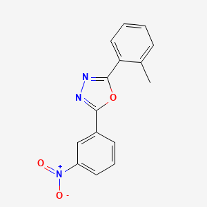 molecular formula C15H11N3O3 B5710257 2-(2-methylphenyl)-5-(3-nitrophenyl)-1,3,4-oxadiazole 