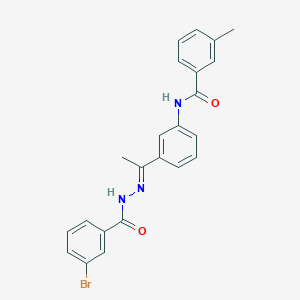 molecular formula C23H20BrN3O2 B5710260 N-{3-[N-(3-bromobenzoyl)ethanehydrazonoyl]phenyl}-3-methylbenzamide 